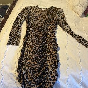Leopard ganni dress